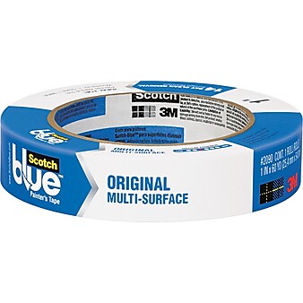 Scotch Blue Painter's Masking Tape, Blue, 3" Core, 1" x 60yds. (2090)