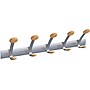 Alba Wall Coat Peg, 5 Hooks, Gray Metal and Wood (PMV5)~#|#~s0658384_sc7
