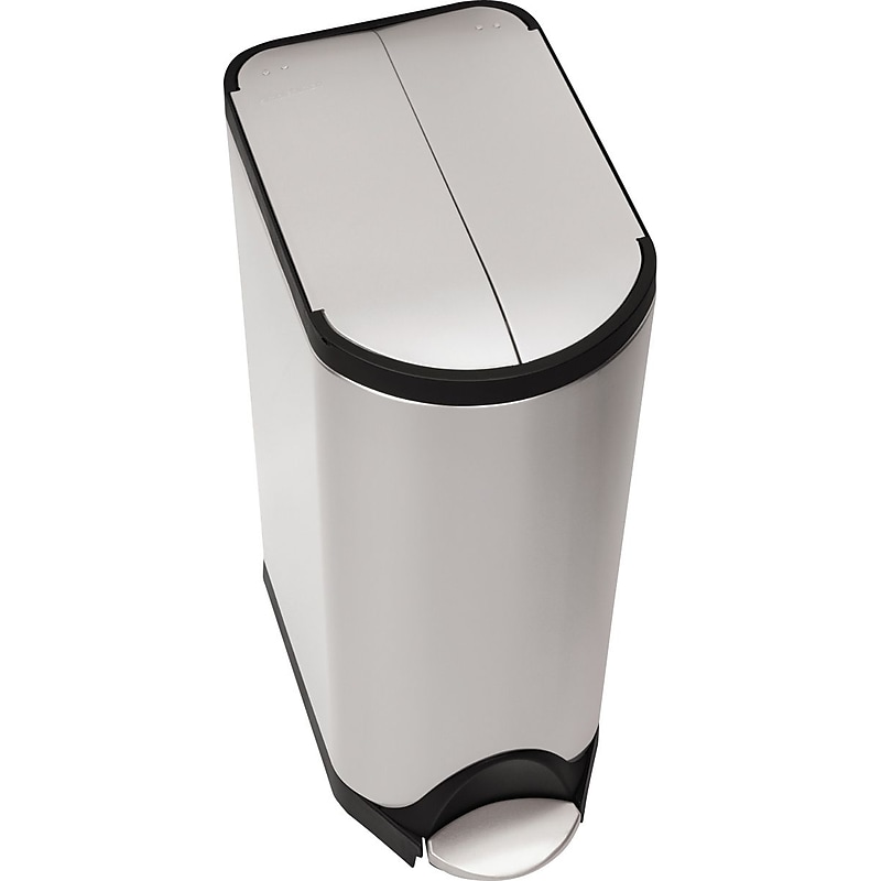 simplehuman Butterfly Step Trash Can, Fingerprint-Proof Stainless Steel, 8 Gallon (CW1824) image 1