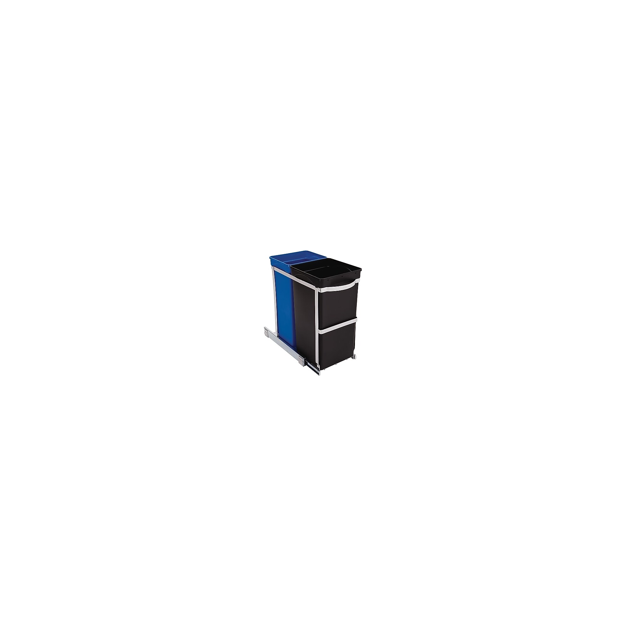 simplehuman Twin-Bucket Pull-Out Trash Can & Recycling Container, 9 Gallon Sansujyuku sansujyuku.com
