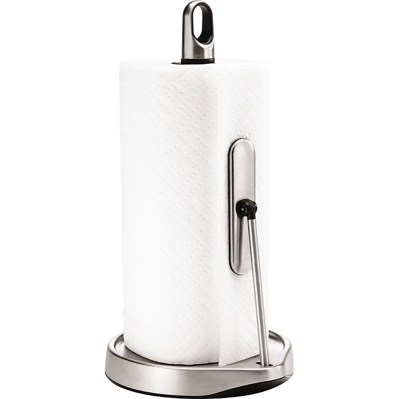 simplehuman Kitchen Paper Towel Holder, Silver (KT1161) image 1
