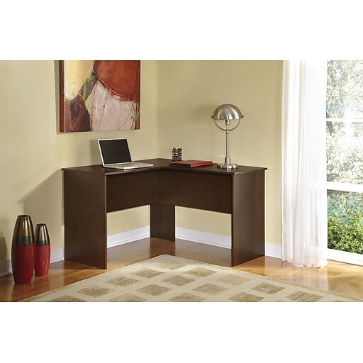 Easy2Go Corner Computer Desk, Resort Cherry Staples