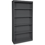 Lorell Fortress Series 5-Shelf 72" Bookcase, Black (LLR41291)