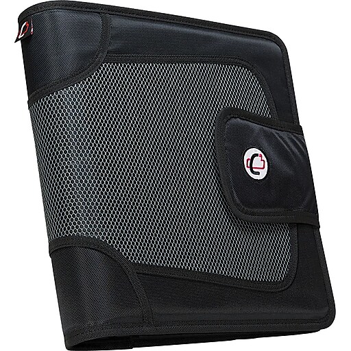 Case It 2" 3Ring Zipper Binders, Black (S826A) Staples
