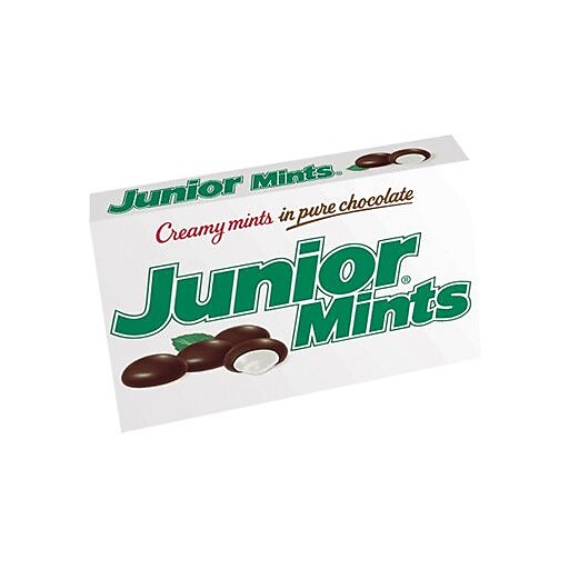 Junior Mints Mint Dark Chocolate Pieces, 4 oz., 12/Box (20900093