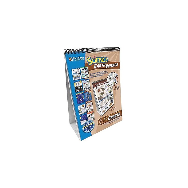 NewPath Learning 18"H x 12"W Curriculum Mastery Learning Flip Chart Set, Earth Science (NP-346008) image 1