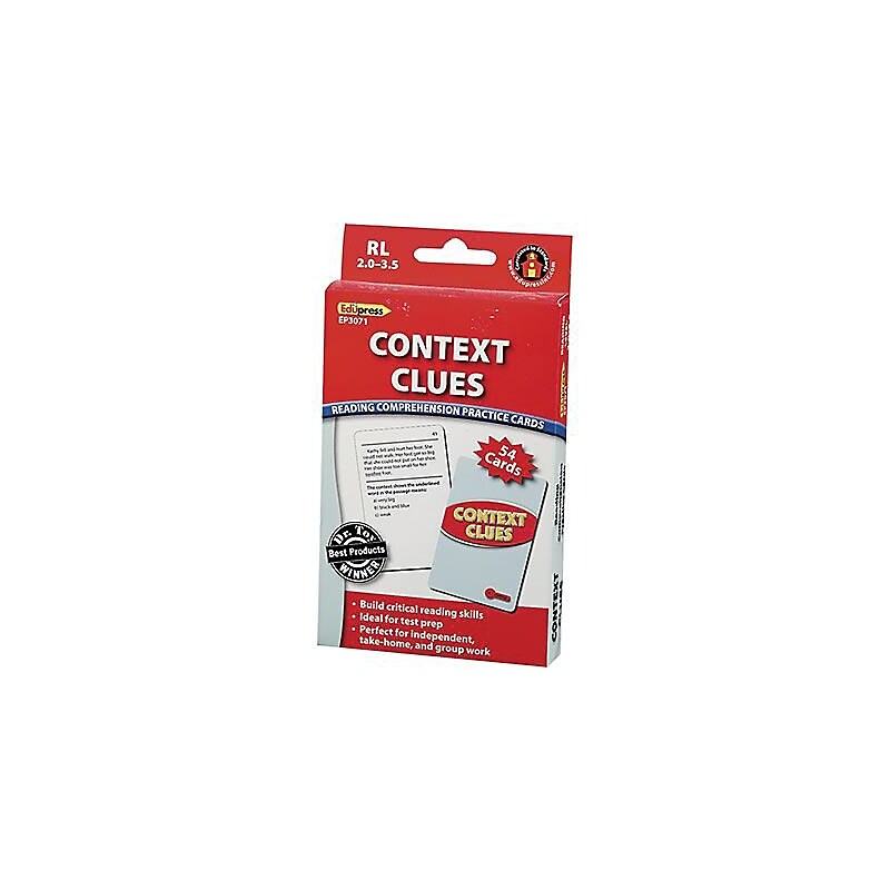 Edupress™ Reading Comprehension Cards, Context Clues, Lvl: 2.0-3.5 image 1