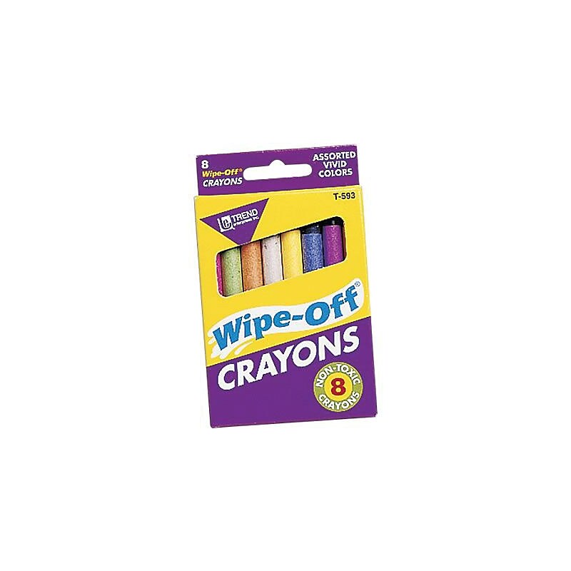Trend Jumbo Wipe-Off Crayons, 8/Box (T-591) image 1