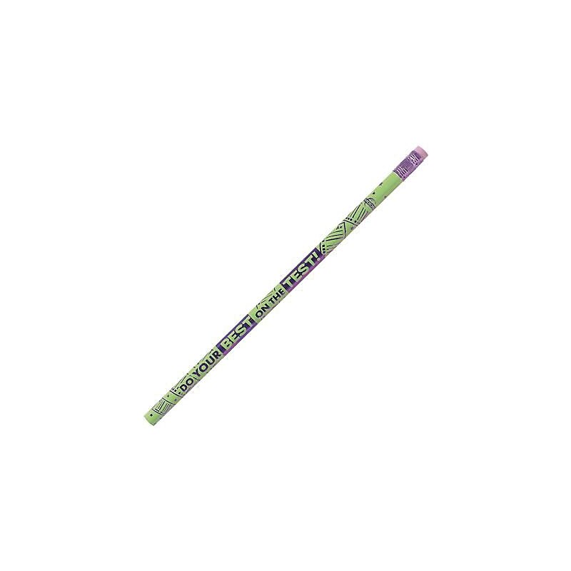J.R. Moon Do Your Best on the Test Motivational Pencil, Pack of 12 (JRM7442B) image 1
