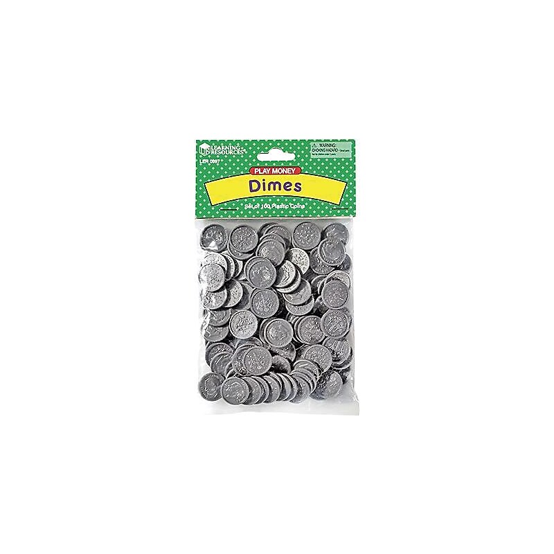 Learning Resources Dimes, 100/Pack (LER0097) image 1
