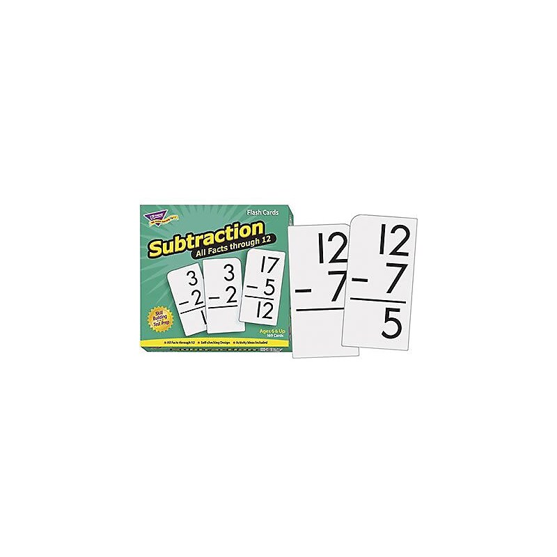 Subtraction 0-12 All Facts Skill Drill Flash Cards for Grades 1-4, 169 Pack (T-53202) image 1