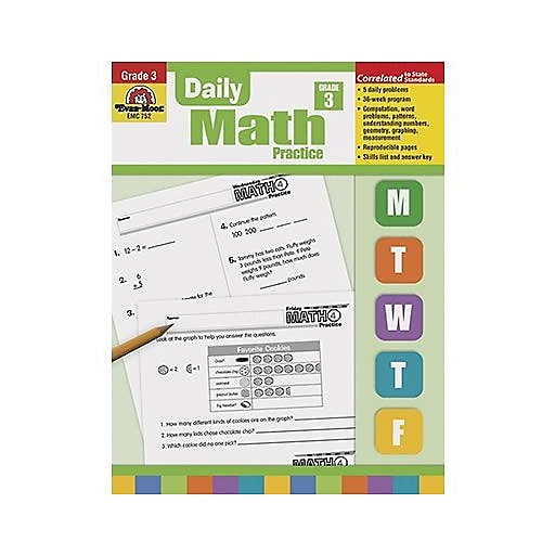 Evan moor daily math practice grade 3 at staples