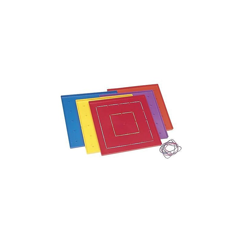 Learning Resources 5x5-Pin 7" Plastic Geoboard, 10/Set image 1