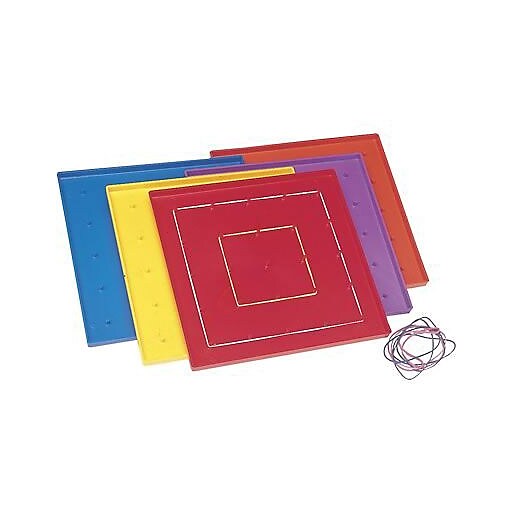 Learning Resources 5x5 Pin Geoboard Set of 10 