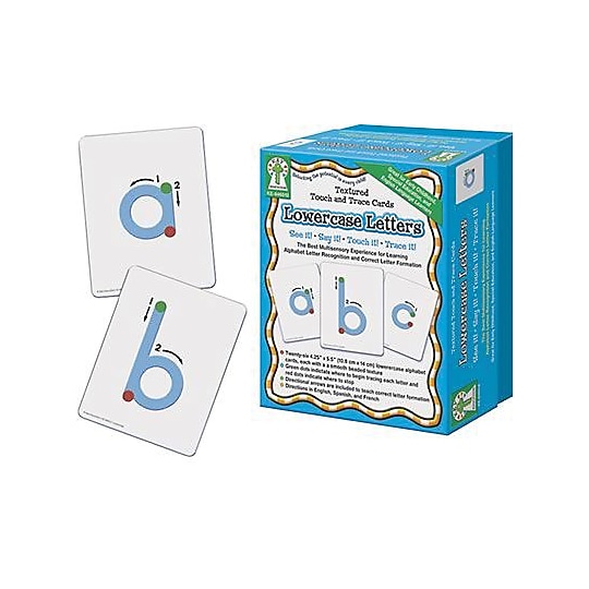 Key Education Textured Touch & Trace Cards, Lowercase Letters