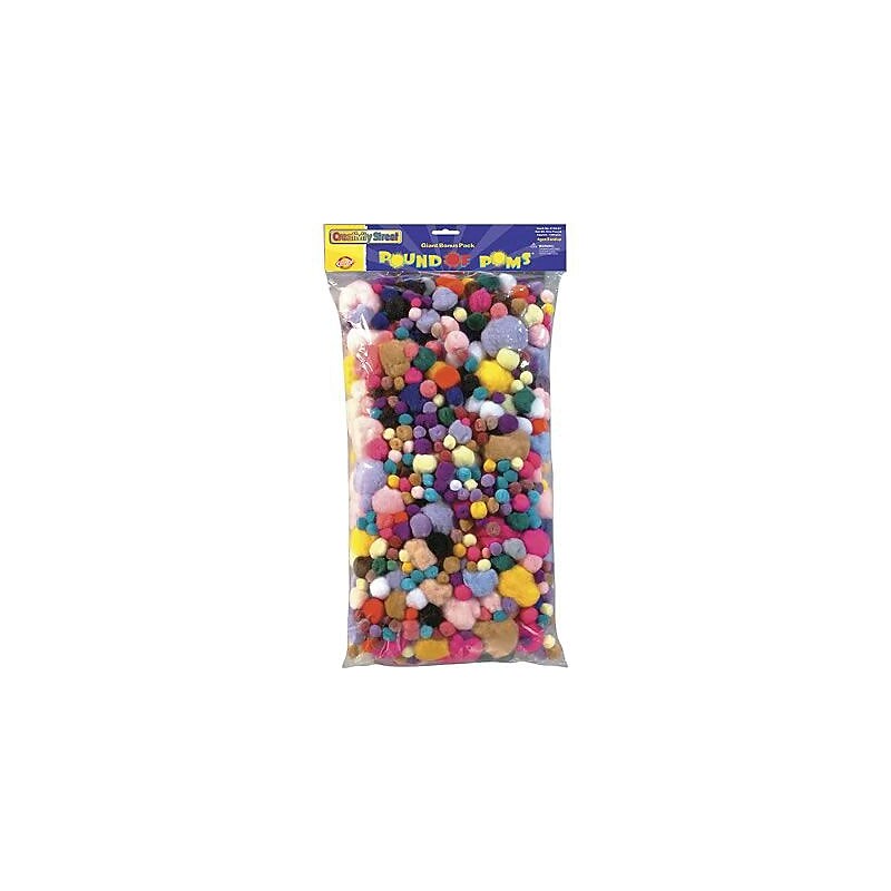 Chenille Kraft Pom Pons, Acrylic Yarn, 1000 Pieces/Pack (CK-818001) image 1