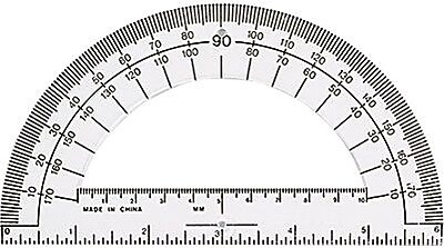 charles leonard open center protractor 6 ruler edge