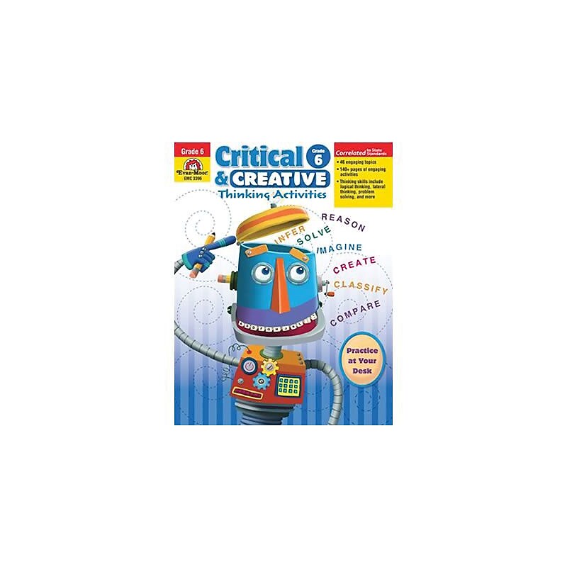 Evan-Moor Critical and Creative Thinking Activities, Grade 6+ image 1