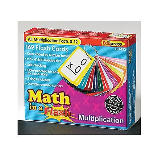 Wit Star Right Education Multiplication Flash Cards All Facts, 169 Cards 0-12 