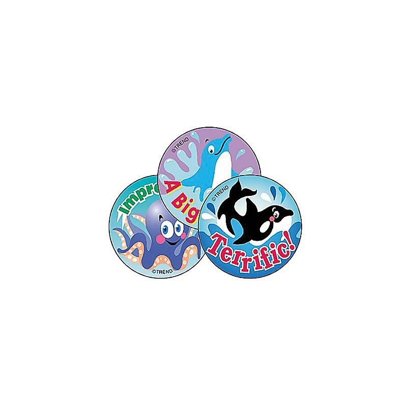 Trend Sea Animals/Blueberry Stinky Stickers, 60 ct. (T-6416) image 1