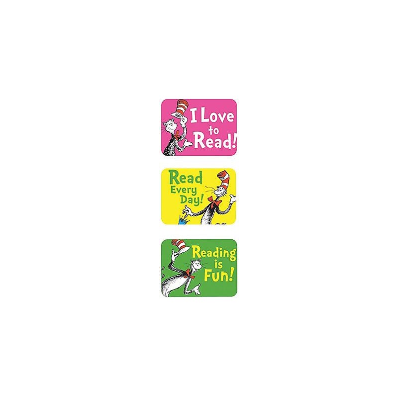 Eureka® Stickers, Dr. Seuss Cat In The Hat Reading Success (EU-658022) image 1