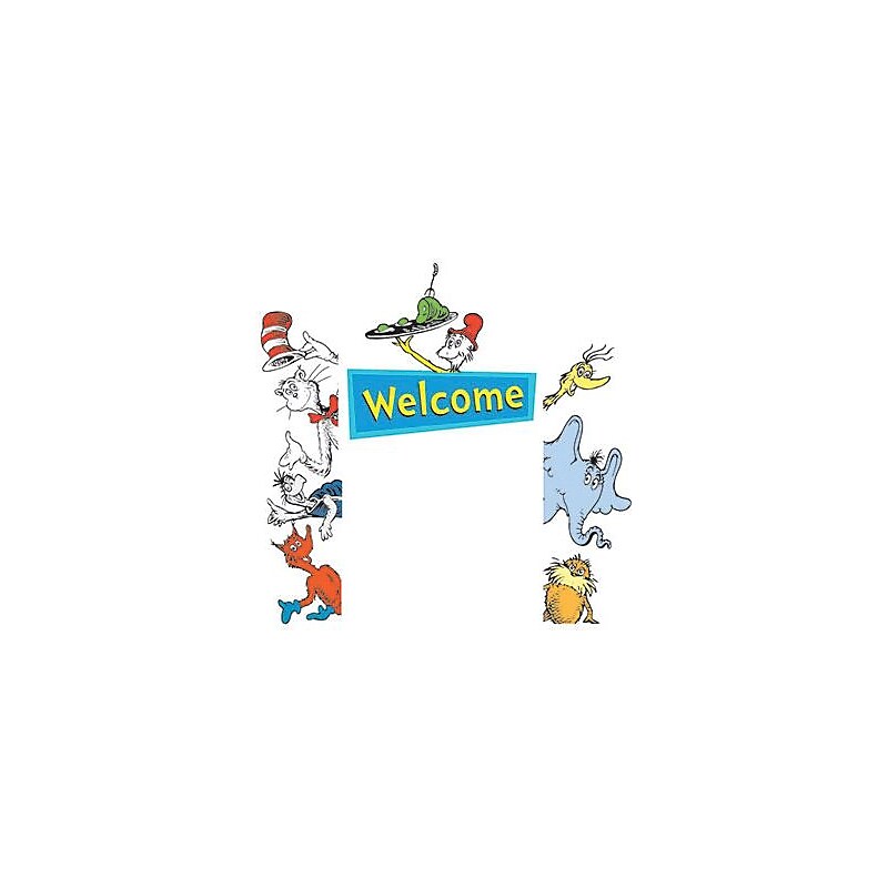Eureka Cat in the Hat 17" x 24" Go-Around Door Décor, 7 Per Set (EU-842660) image 1