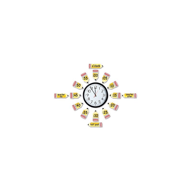Eureka Telling Time Bulletin Board Set, 53 pieces (EU-847423) image 1