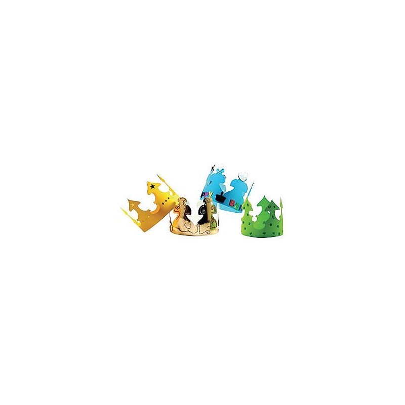 Hygloss® Bright Gold Tag Crown, 24/PK, 2 PK/BD image 1