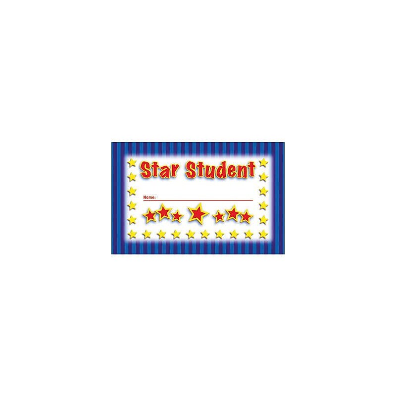 North Star Teacher Resources® Punch Card, Star Student, 36/PK, 4 PK/BD image 1