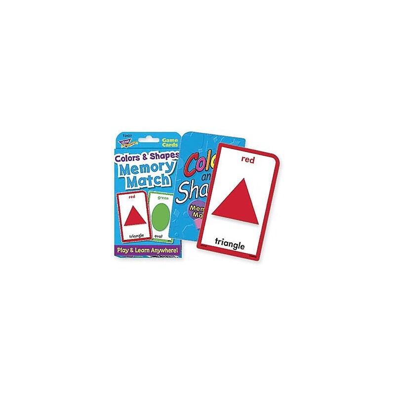Shapes & Colors Memory Match Challenge Cards for Grades PreK-1, 56 Pack (T-24007) image 1