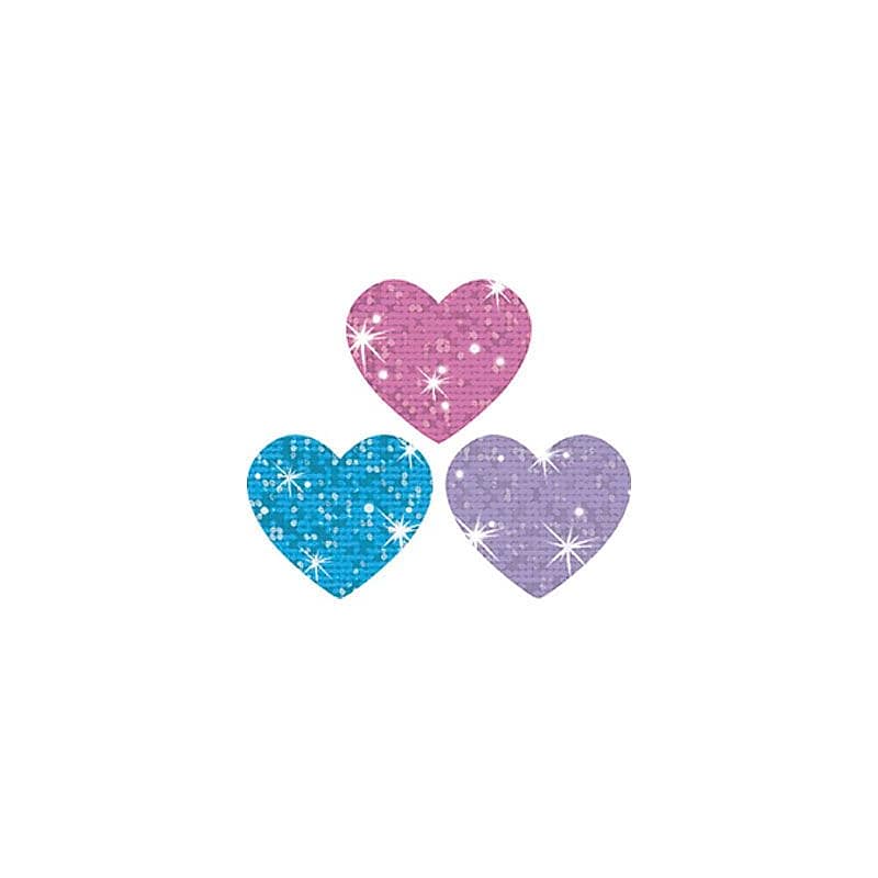 Trend Sparkle Hearts superShapes Stickers-Sparkle, 100 CT (T-46314) image 1