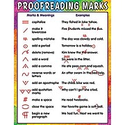 Teacher Created Resources Chart, Proofreading Marks
