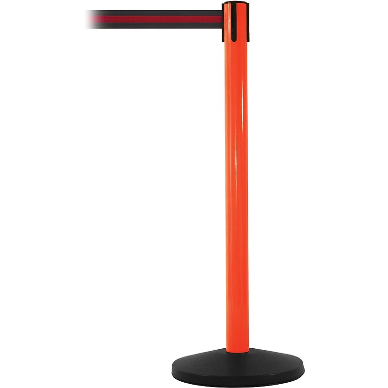 SafetyMaster 450 Orange Retractable Belt Barrier with 8.5' Black/Red Belt image 1