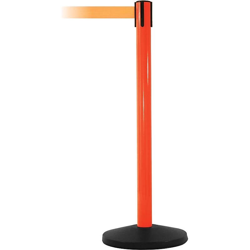 SafetyMaster 450 Orange Retractable Belt Barrier with 8.5' Orange Belt (SM450O-OR) image 1