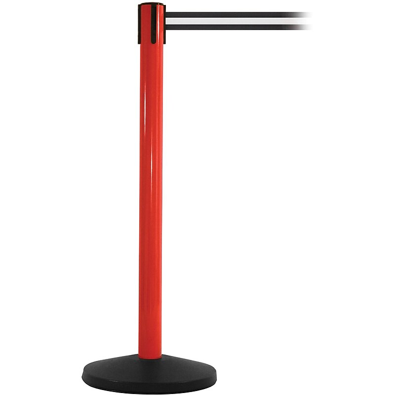 SafetyMaster 450 Red Retractable Belt Barrier with 8.5' Black/White Belt image 1
