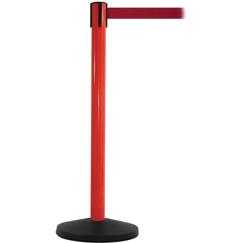 SafetyMaster 450 Red Retractable Belt Barrier with 8.5' Red Belt (SM450R-RD) image 1