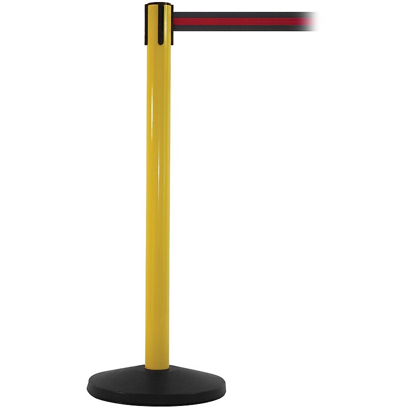 SafetyMaster 450 Yellow Retractable Belt Barrier with 8.5' Black/Red Belt image 1