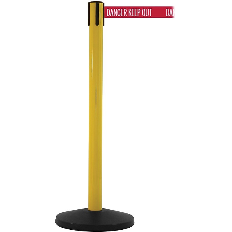SafetyMaster 450 Yellow Retractable Belt Barrier with 8.5' Red/White DANGER Belt image 1