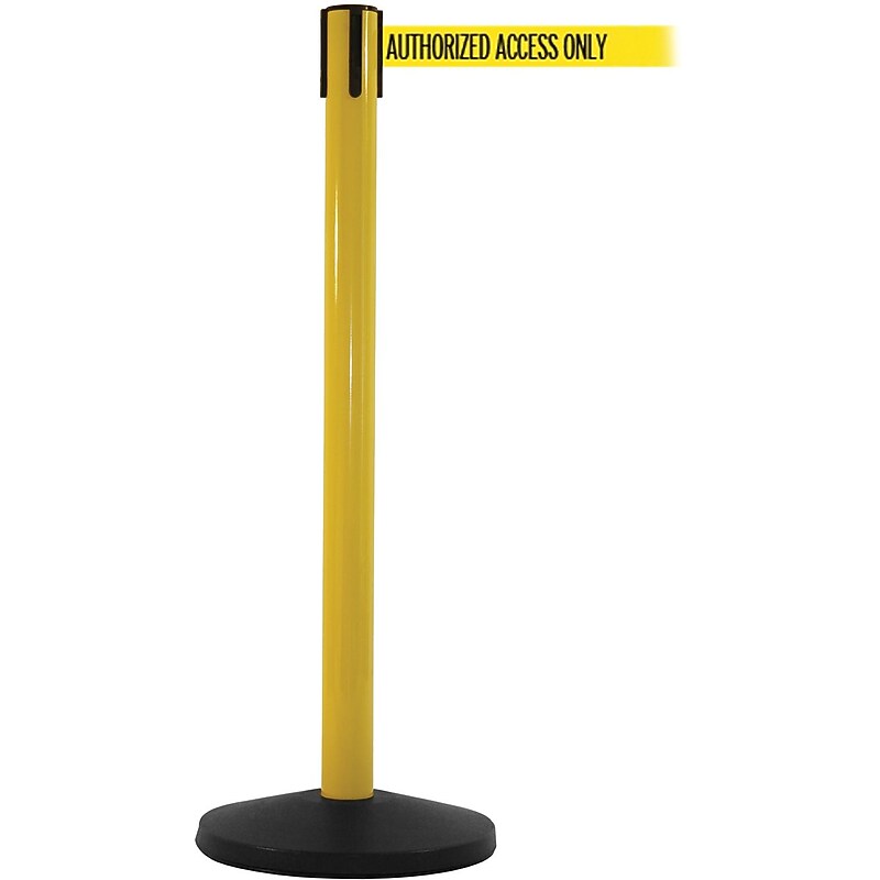SafetyMaster 450 Yellow Retractable Belt Barrier with 8.5' Yellow/Black AUTHORIZED Belt (SM450Y-YBA) image 1