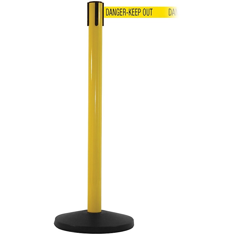 SafetyMaster 450 Yellow Retractable Belt Barrier with 8.5' Yellow/Black DANGER Belt image 1