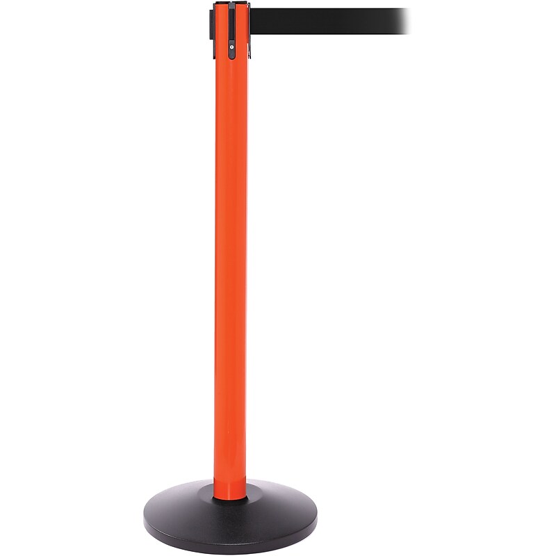 SafetyPro 250 Orange Retractable Belt Barrier with 11' Black Belt image 1