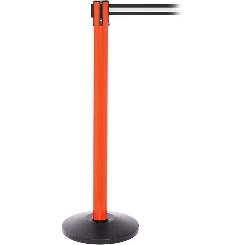 SafetyPro 250 Orange Retractable Belt Barrier with 11' Black/White Belt image 1