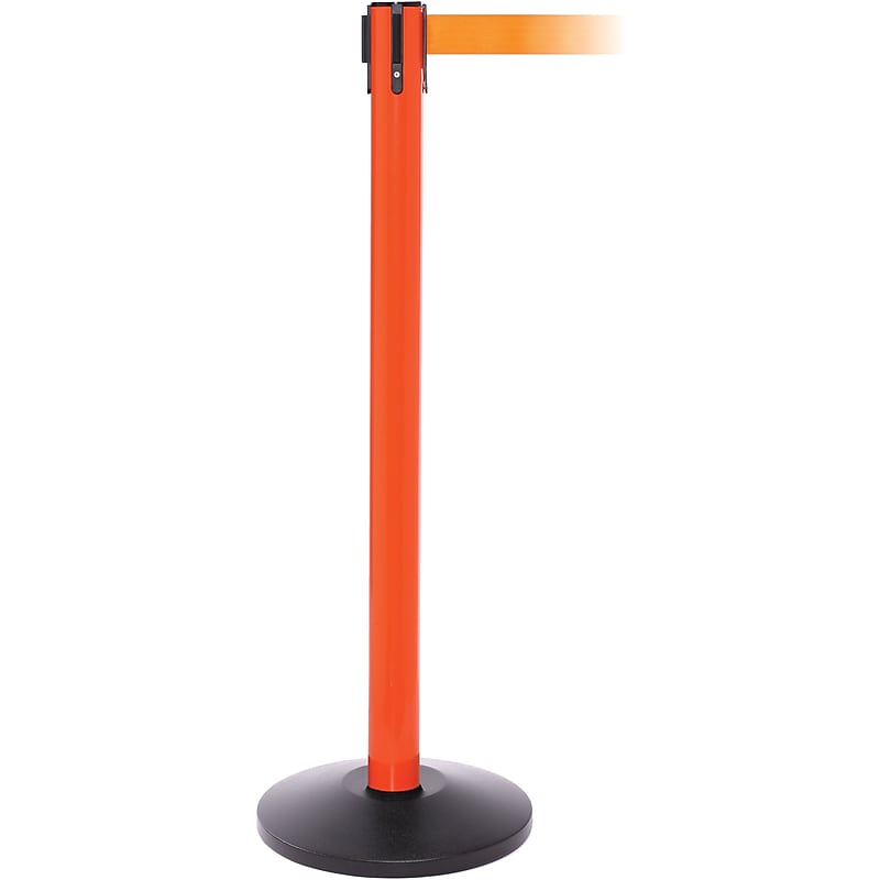 SafetyPro 250 Orange Retractable Belt Barrier with 11' Orange Belt image 1