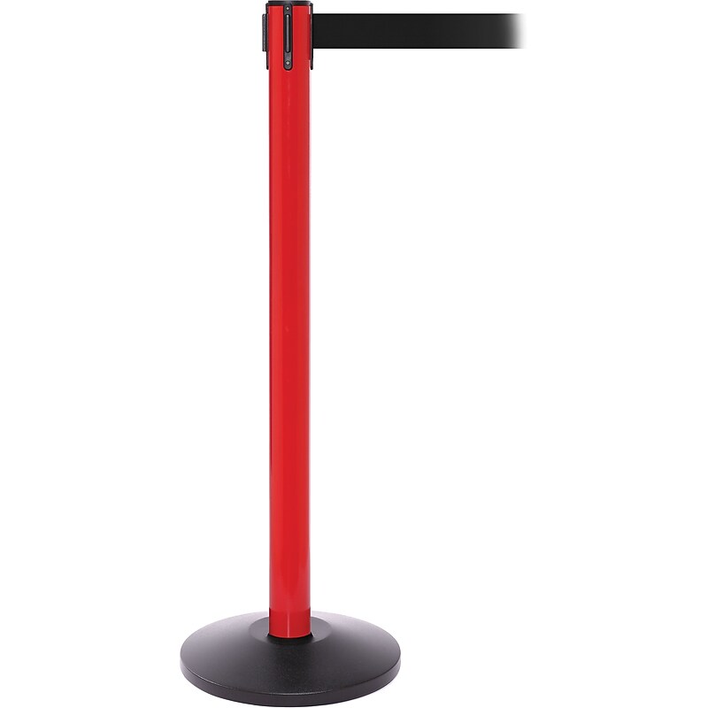 SafetyPro 250 Red Retractable Belt Barrier with 11' Black Belt image 1