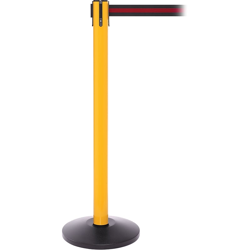 SafetyPro 250 Yellow Retractable Belt Barrier with 11' Black/Red Belt image 1