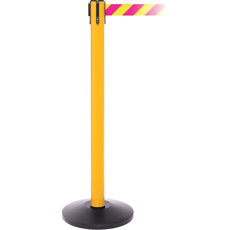 SafetyPro 250 Yellow Retractable Belt Barrier with 11' Yellow/Magenta Belt (SPRO250Y-YM) image 1