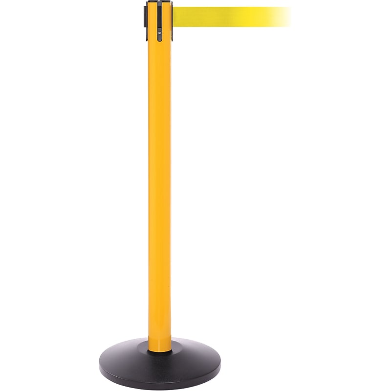 SafetyPro 250 Yellow Retractable Belt Barrier with 11' Yellow Belt image 1