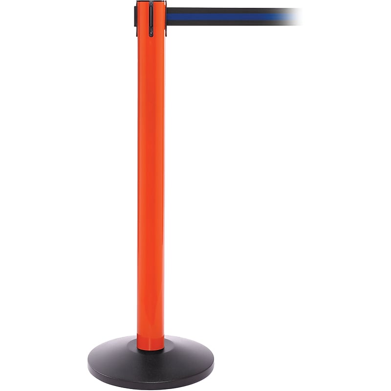 SafetyPro 300 Orange Retractable Belt Barrier with 16' Black/Blue Belt image 1