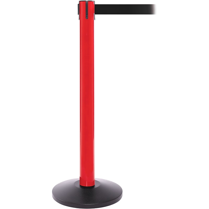 SafetyPro 300 Red Retractable Belt Barrier with 16' Black Belt image 1