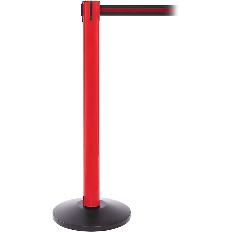 SafetyPro 300 Red Retractable Belt Barrier with 16' Black/Red Belt image 1